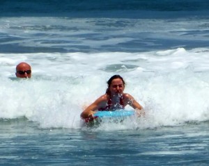 Costa Rica boogie boarding